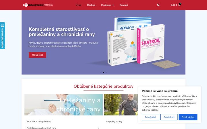 Screenshot ta' ezdravotnickepomocky.sk
