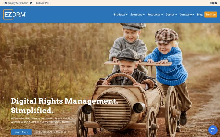 Screenshot of ezdrm.com
