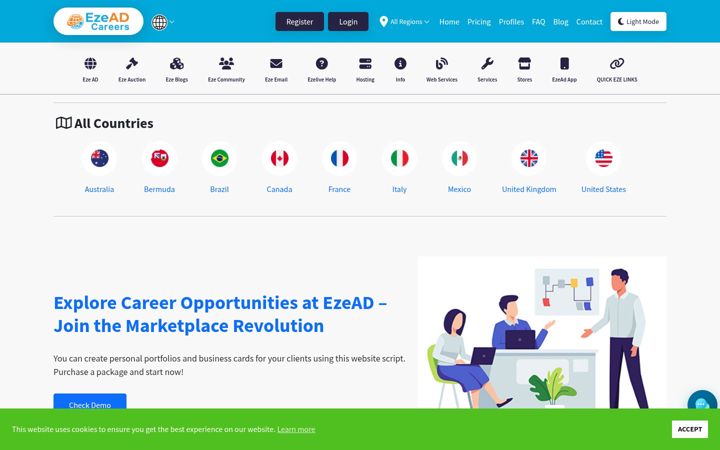 Screenshot of ezead.careers