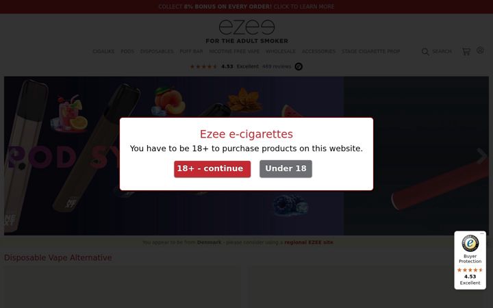 Screenshot of ezee-e.co.uk