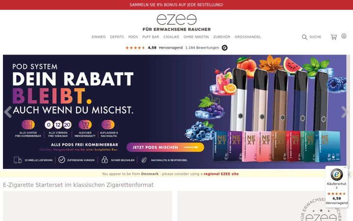 Screenshot of ezee-e.de