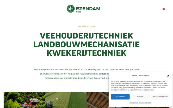 Screenshot of ezendamgroep.nl
