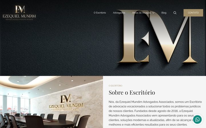 Screenshot of ezequielmundimadvogados.com.br
