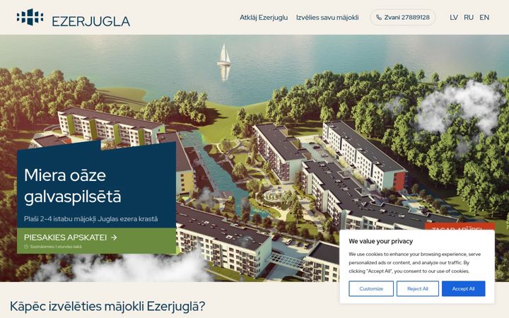 Screenshot of ezerjugla.lv