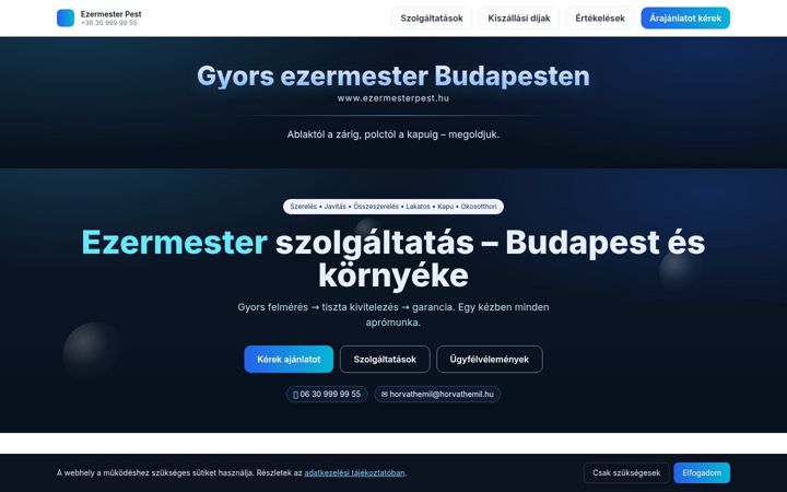 Screenshot of ezermesterpest.hu