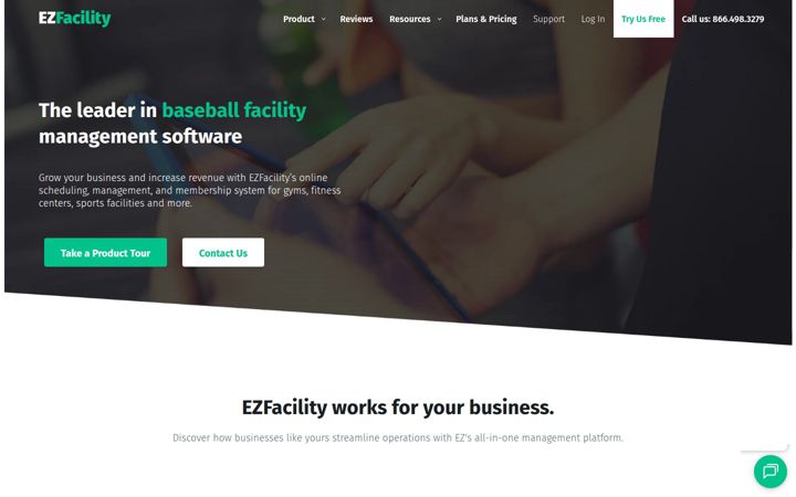 Skärmbild av ezfacility.com