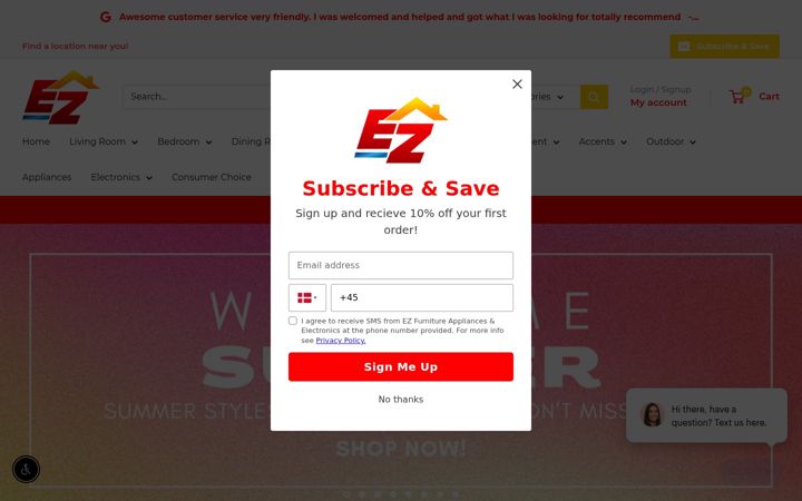Screenshot of ezfurnitureae.com