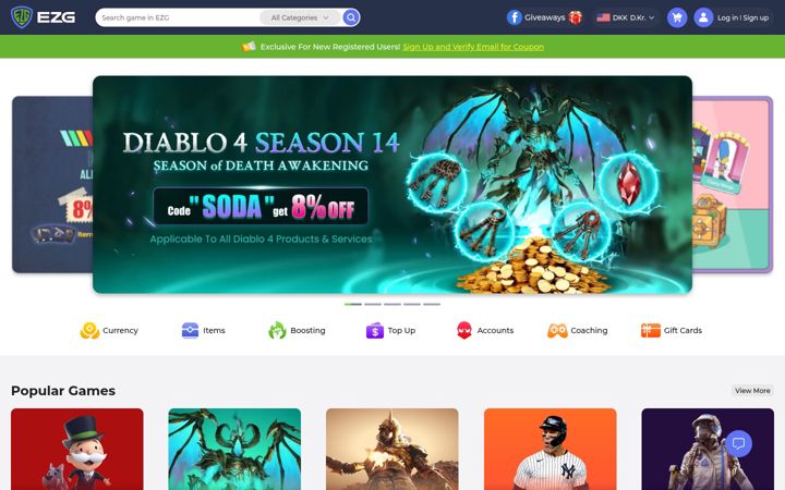 Screenshot of ezg.com