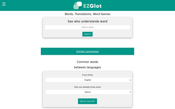 Screenshot of ezglot.com