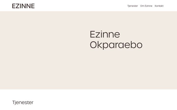 Screenshot of ezinne.no
