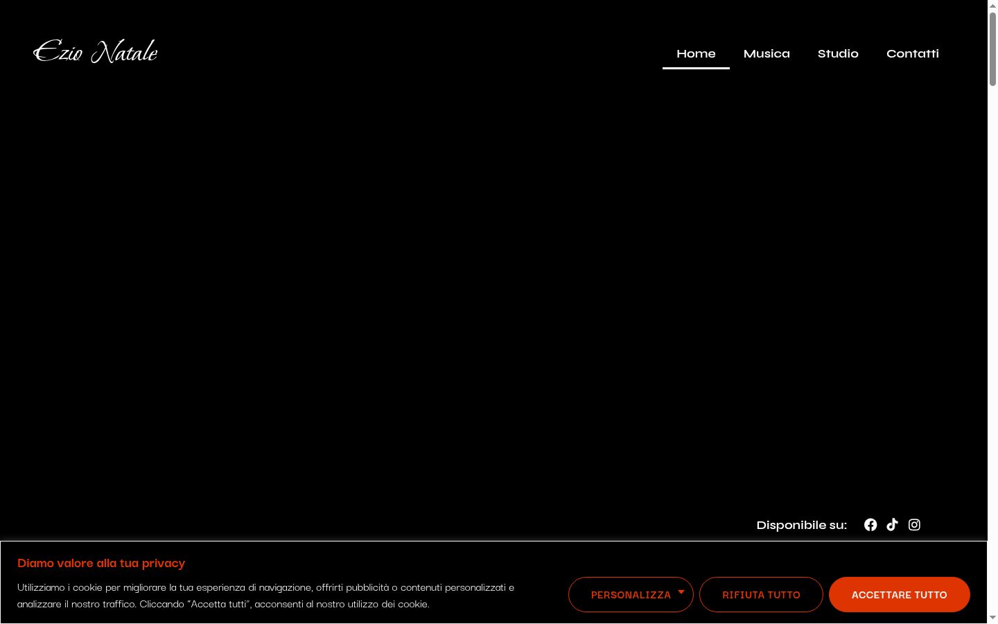 Captura de ecrã do banner de consentimento apresentado antes de qualquer interação
