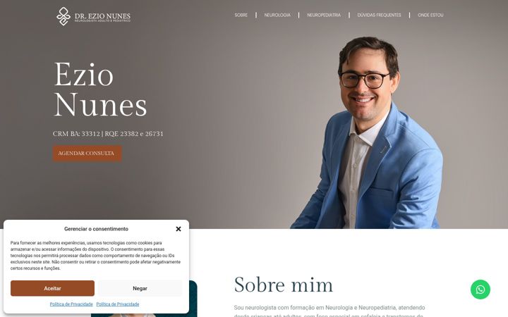 Screenshot of ezionunesneurologista.com.br