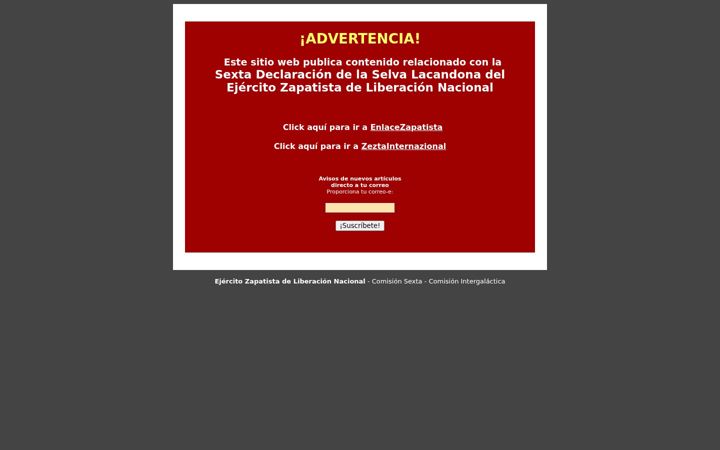 Screenshot of ezln.org.mx