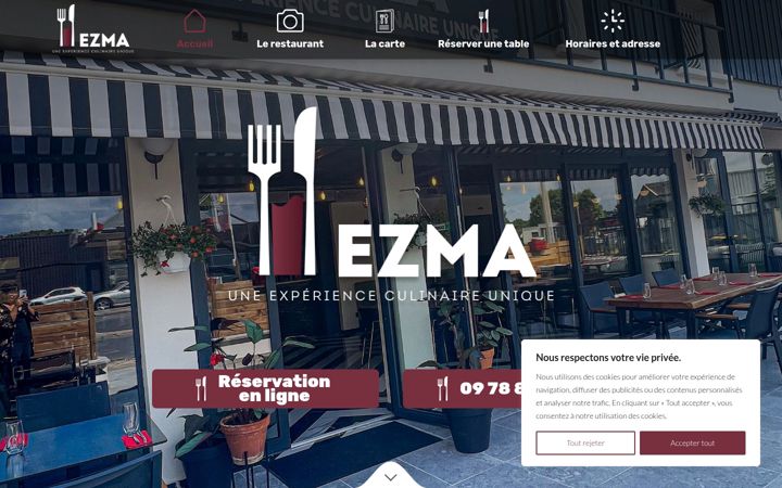Screenshot of ezma-restaurant.fr