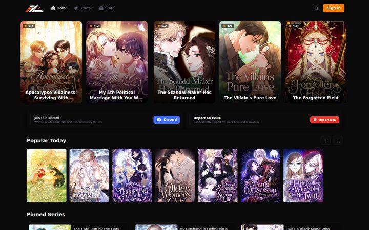 Screenshot of ezmanga.org