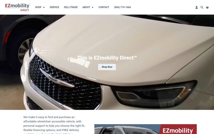 Screenshot of ezmobilitydirect.com