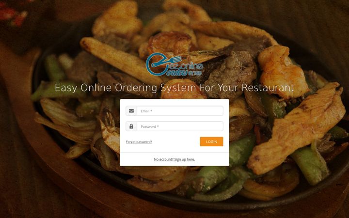 Screenshot of ezonlineorderingnow.com