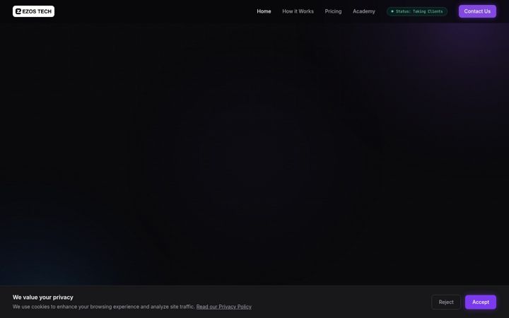 Screenshot of ezostech.com