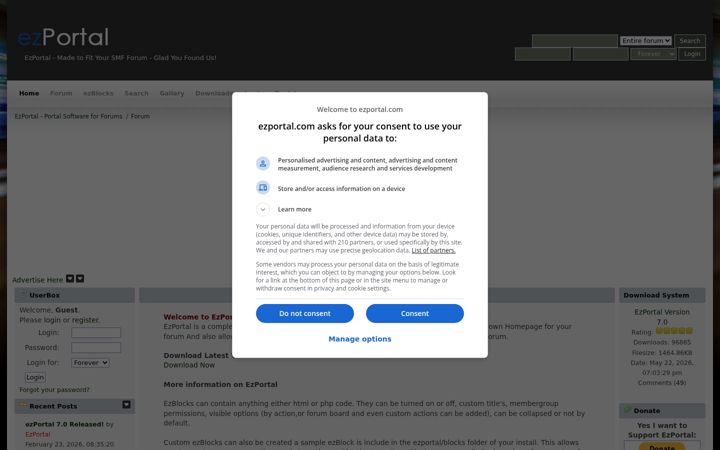 Screenshot of ezportal.com