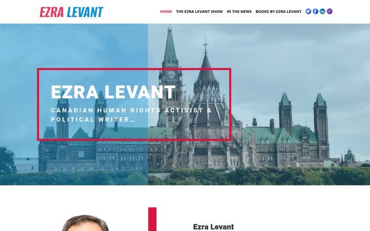 Screenshot of ezralevant.com