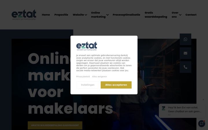 Skærmbillede af eztat.nl