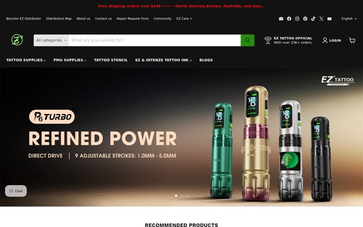 Screenshot of eztattoosupply.com