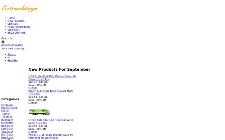 Screenshot of eztrucktoys.com