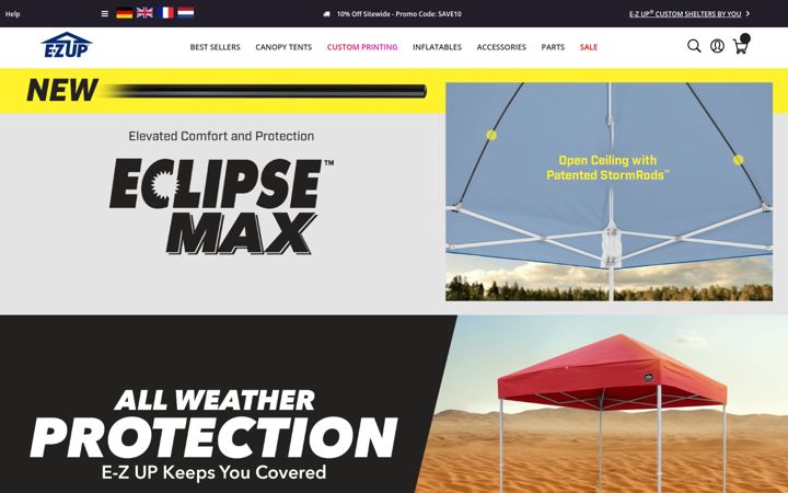 Screenshot von ezup.com