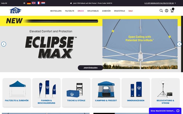 Screenshot του ezup.de
