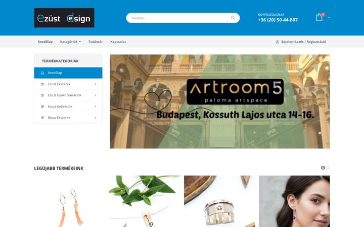 Screenshot of ezustdesign.hu