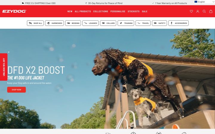 Screenshot of ezydog.eu