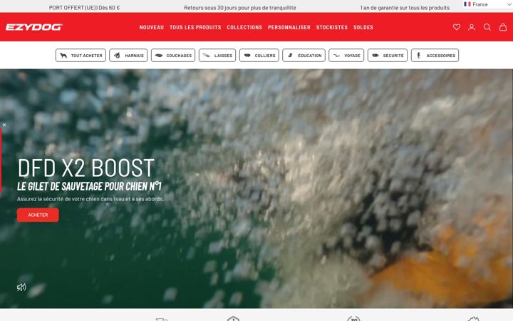 Screenshot of ezydog.fr