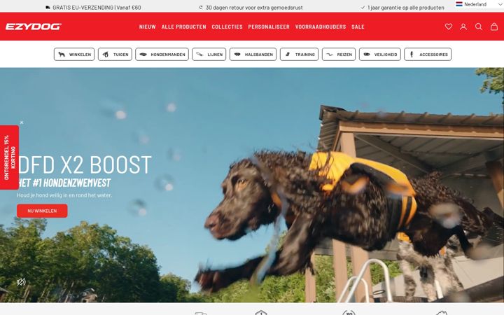 Screenshot of ezydog.nl