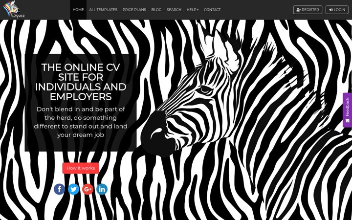 Screenshot of ezyvee.co.uk