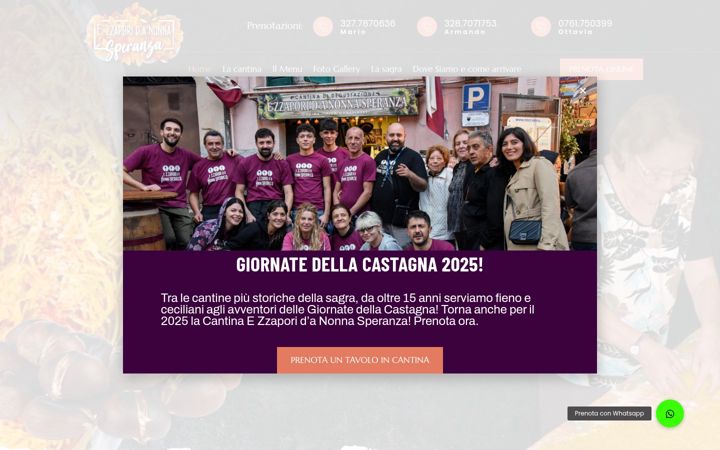 Screenshot of ezzaporidanonnasperanza.it