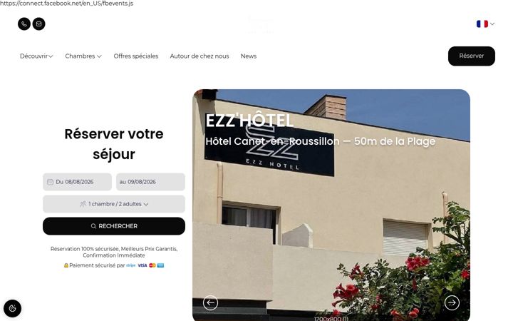 Screenshot of ezzhotel.com