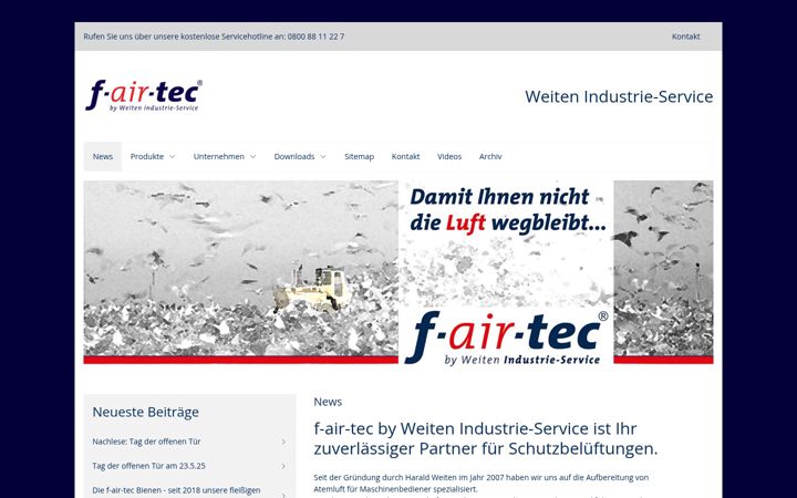 Screenshot του f-air-tec.de