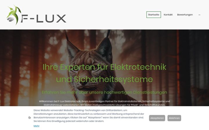 Skjermbilde av f-lux-elektro.de