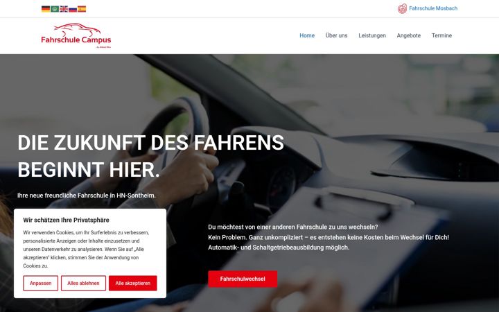Screenshot of f-schule-campus.de