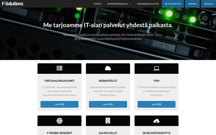 Screenshot of f-solutions.fi