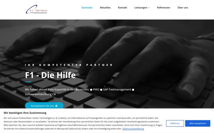 Screenshot of f1-diehilfe.de