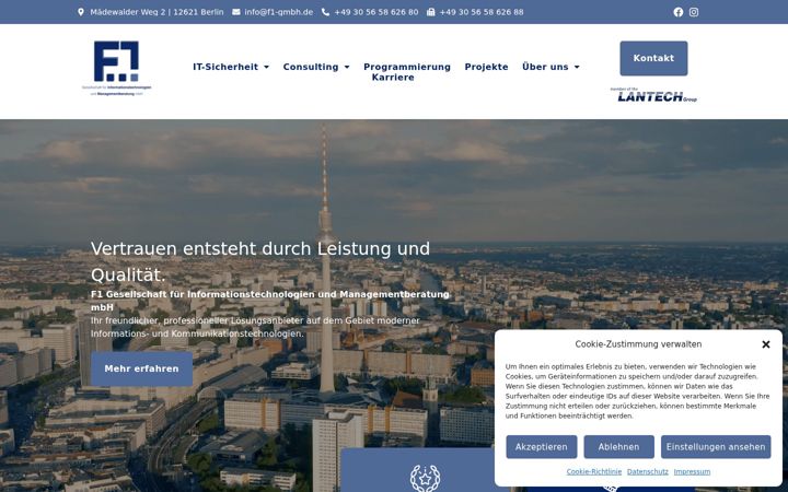 Posnetek zaslona f1-gmbh.de