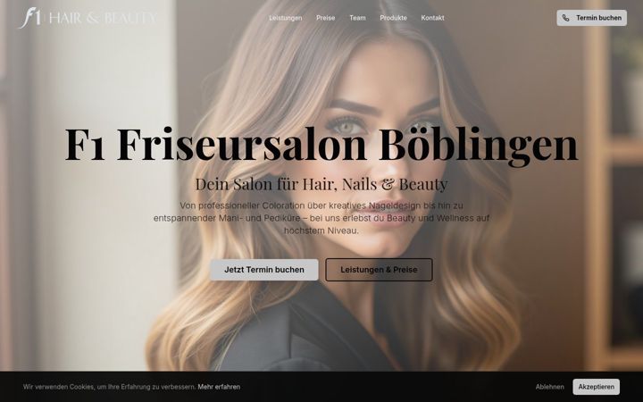 Screenshot of f1-hair-beauty.de