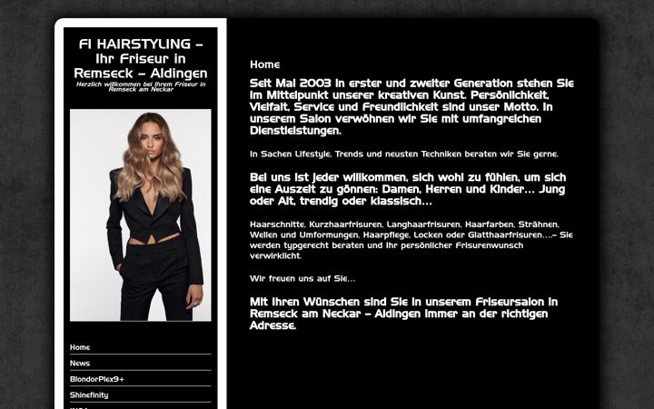 Posnetek zaslona f1-hairstyling.de