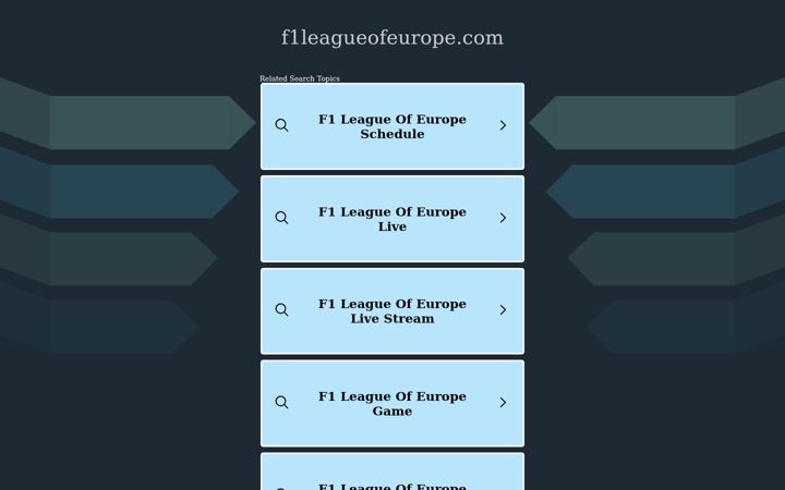 Screenshot of f1leagueofeurope.com