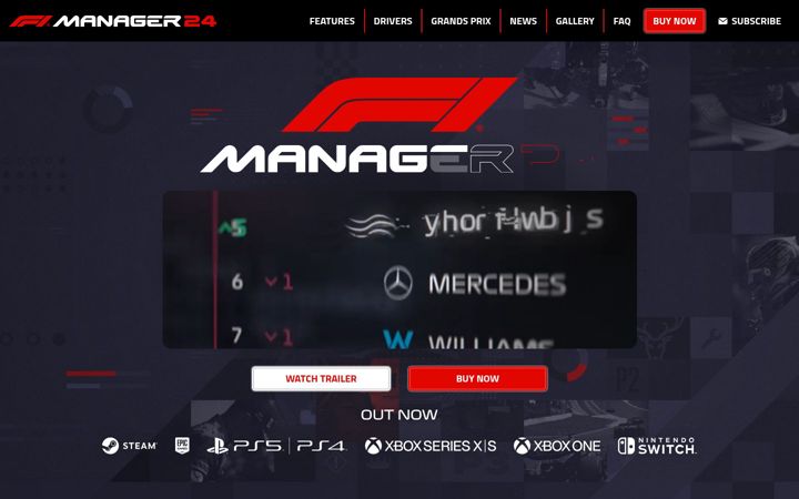 Screenshot of f1manager.com