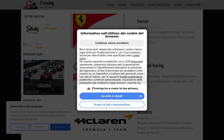 Screenshot of f1racing.altervista.org