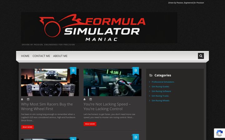 Screenshot of f1simulatormaniac.com