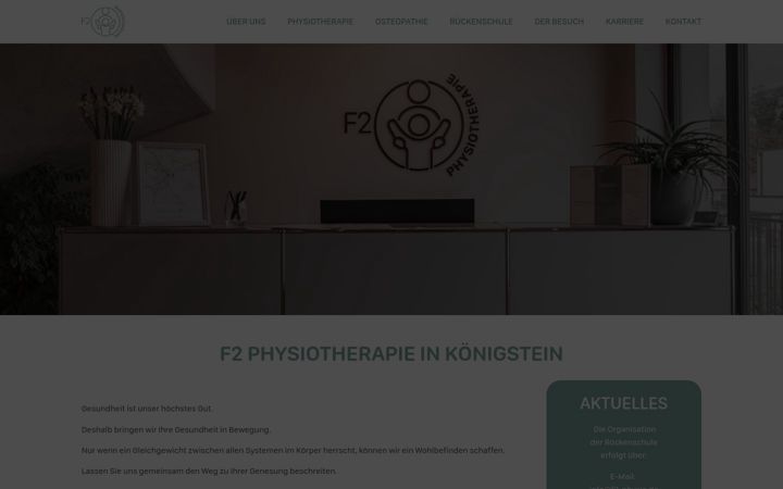 Screenshot of f2-physio.de