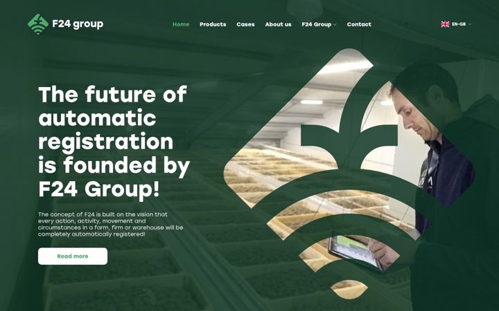 Captură de ecran a f24group.io
